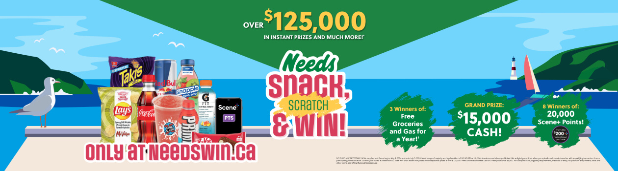 Needs Snack, Scratch & Win Contest